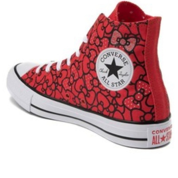 🔥Chuck Taylor X Hello Kitty LIMITED EDITION 2025 GRL TodLR Red Sneakers Sz11🔥 - Picture 4 of 17